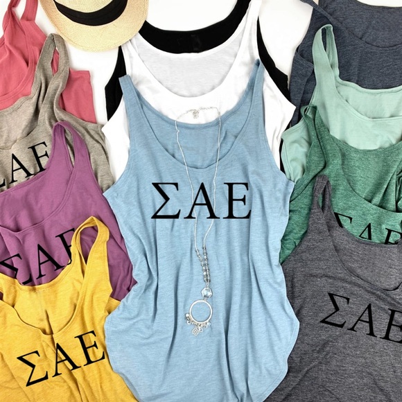 Slouchy Custom Sorority Tank Top XS-2XL - Picture 1 of 1